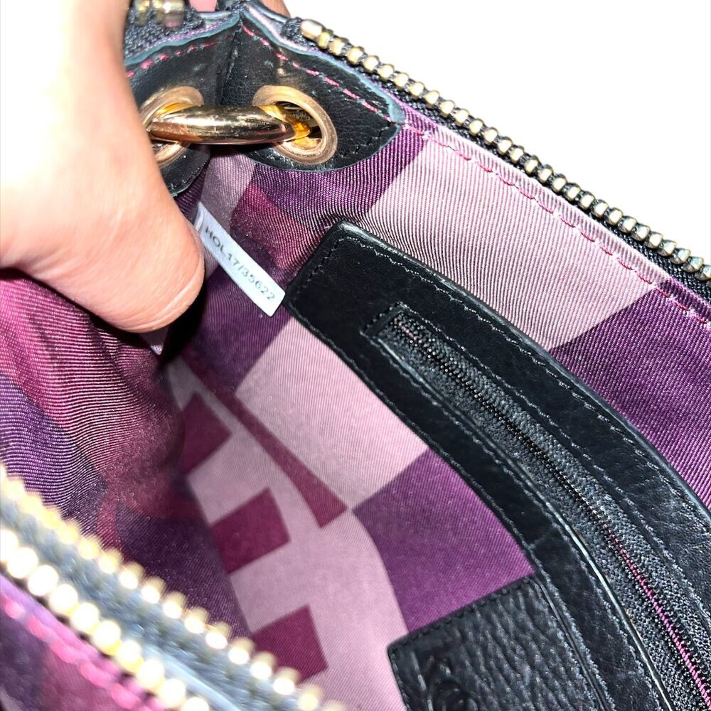Kooba Black Leather Envelope Purse with Removable Shoulder Strap - Picture 12 of 12